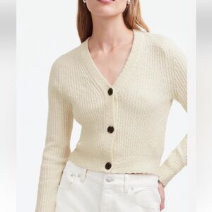 Women's Cream Cardigan Sweater